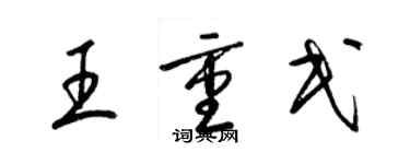 梁锦英王重民草书个性签名怎么写