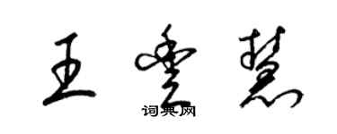梁锦英王丰慧草书个性签名怎么写