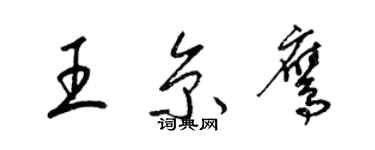 梁锦英王京鹰草书个性签名怎么写