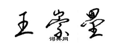 梁锦英王崇垒草书个性签名怎么写