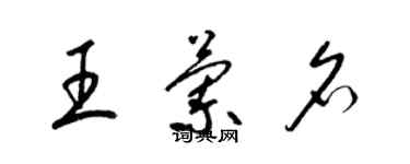 梁锦英王兰名草书个性签名怎么写