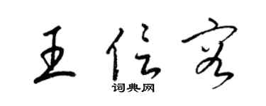 梁锦英王信容草书个性签名怎么写