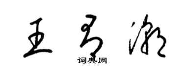 梁锦英王有潮草书个性签名怎么写