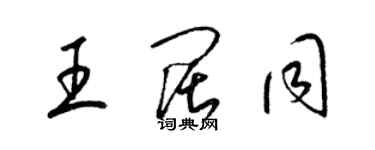 梁锦英王阔同草书个性签名怎么写