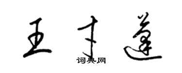 梁锦英王才蓬草书个性签名怎么写