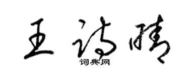 梁锦英王诗晴草书个性签名怎么写