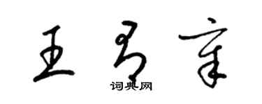 梁锦英王有章草书个性签名怎么写