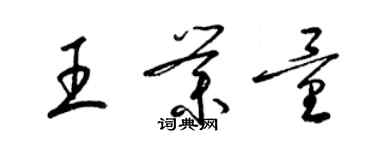 梁锦英王业量草书个性签名怎么写