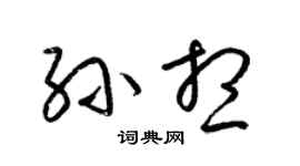 梁锦英孙想草书个性签名怎么写