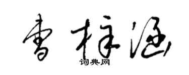 梁锦英曹梓涵草书个性签名怎么写