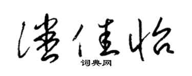 梁锦英潘佳怡草书个性签名怎么写