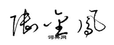 梁锦英陆金凤草书个性签名怎么写