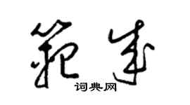 梁锦英范成草书个性签名怎么写