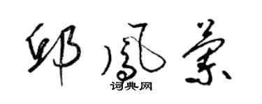 梁锦英邱凤兰草书个性签名怎么写