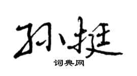 曾庆福孙挺行书个性签名怎么写