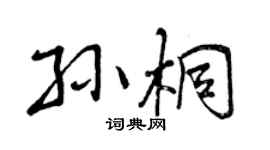 曾庆福孙桐行书个性签名怎么写