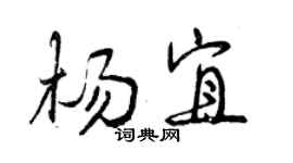曾庆福杨宜行书个性签名怎么写