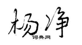 曾庆福杨净行书个性签名怎么写