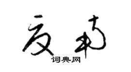 梁锦英夏南草书个性签名怎么写