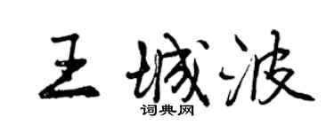 曾庆福王城波行书个性签名怎么写