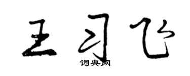 曾庆福王习飞行书个性签名怎么写