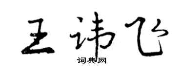 曾庆福王讳飞行书个性签名怎么写