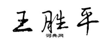 曾庆福王胜平行书个性签名怎么写
