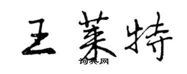 曾庆福王莱特行书个性签名怎么写