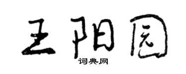 曾庆福王阳园行书个性签名怎么写