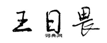 曾庆福王日畏行书个性签名怎么写