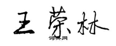 曾庆福王荣林行书个性签名怎么写