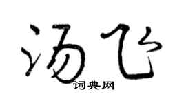 曾庆福汤飞行书个性签名怎么写