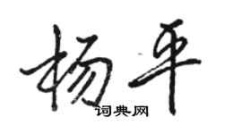 骆恒光杨平行书个性签名怎么写