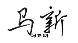 骆恒光马新行书个性签名怎么写