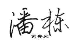 骆恒光潘栋行书个性签名怎么写