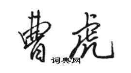 骆恒光曹虎行书个性签名怎么写