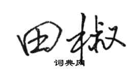 骆恒光田椒行书个性签名怎么写