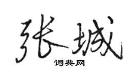 骆恒光张城行书个性签名怎么写