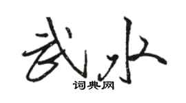 骆恒光武水行书个性签名怎么写