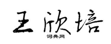 曾庆福王欣培行书个性签名怎么写