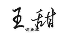 骆恒光王甜行书个性签名怎么写