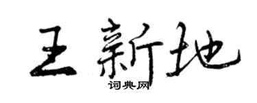 曾庆福王新地行书个性签名怎么写