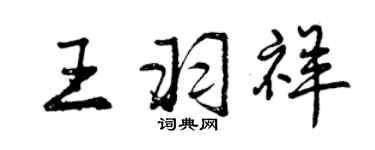 曾庆福王羽祥行书个性签名怎么写