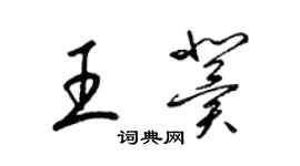 梁锦英王冀草书个性签名怎么写