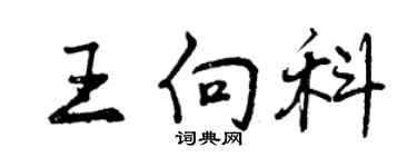 曾庆福王向科行书个性签名怎么写