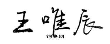 曾庆福王唯辰行书个性签名怎么写