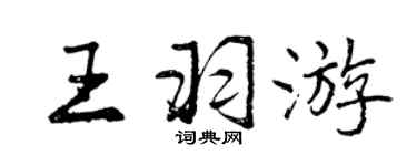 曾庆福王羽游行书个性签名怎么写