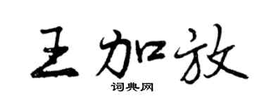 曾庆福王加放行书个性签名怎么写