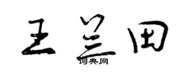 曾庆福王兰田行书个性签名怎么写