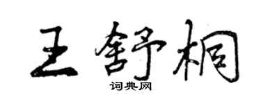 曾庆福王舒桐行书个性签名怎么写